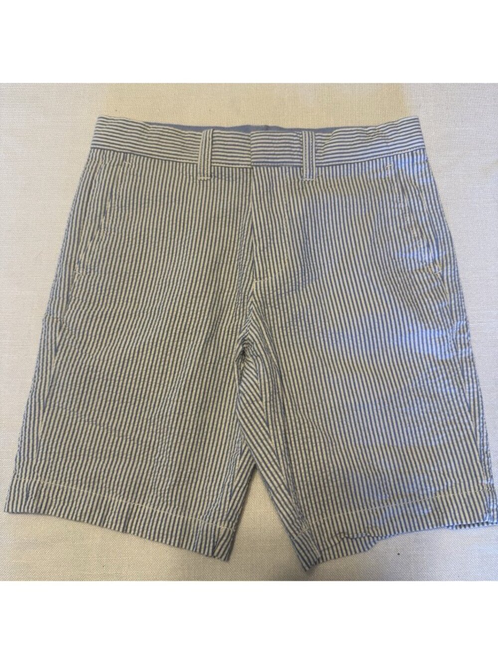 J. Crew Boys Crew Cuts Blue & White Seersucker Shorts  - Size 8